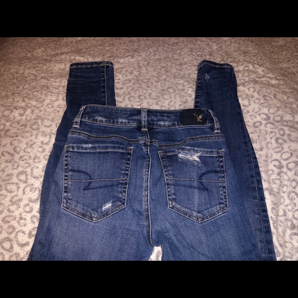 Distressed/ Ripped American Eagle Jeggings (jeans)